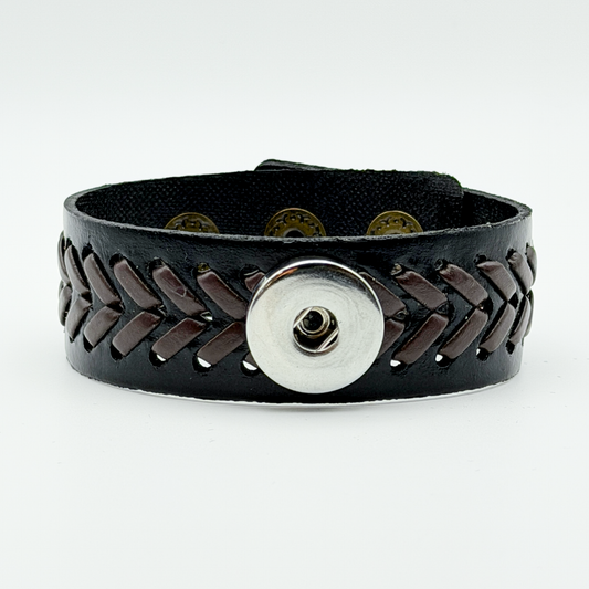Brown Laced Leather Bracelet