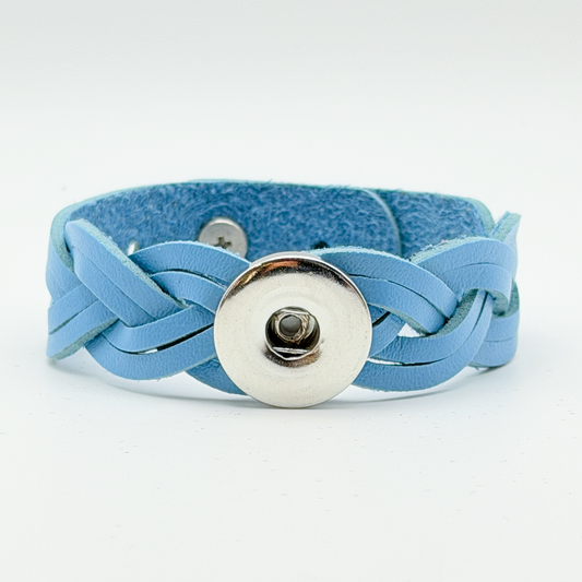 Leather Braid Snap Bracelet