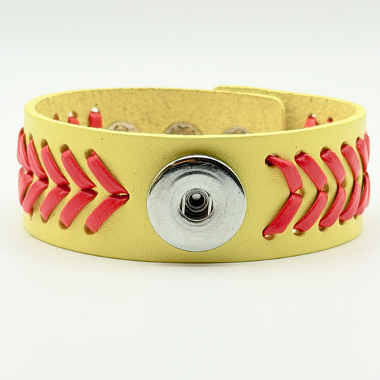 Softball Lace Snap Bracelet