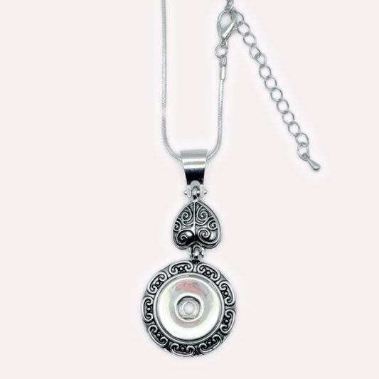 Upside Down Heart Snap Necklace