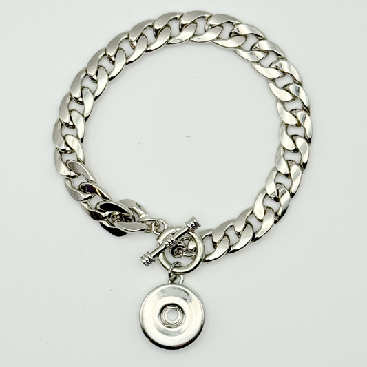 Weighted Chain Link Snap Bracelet