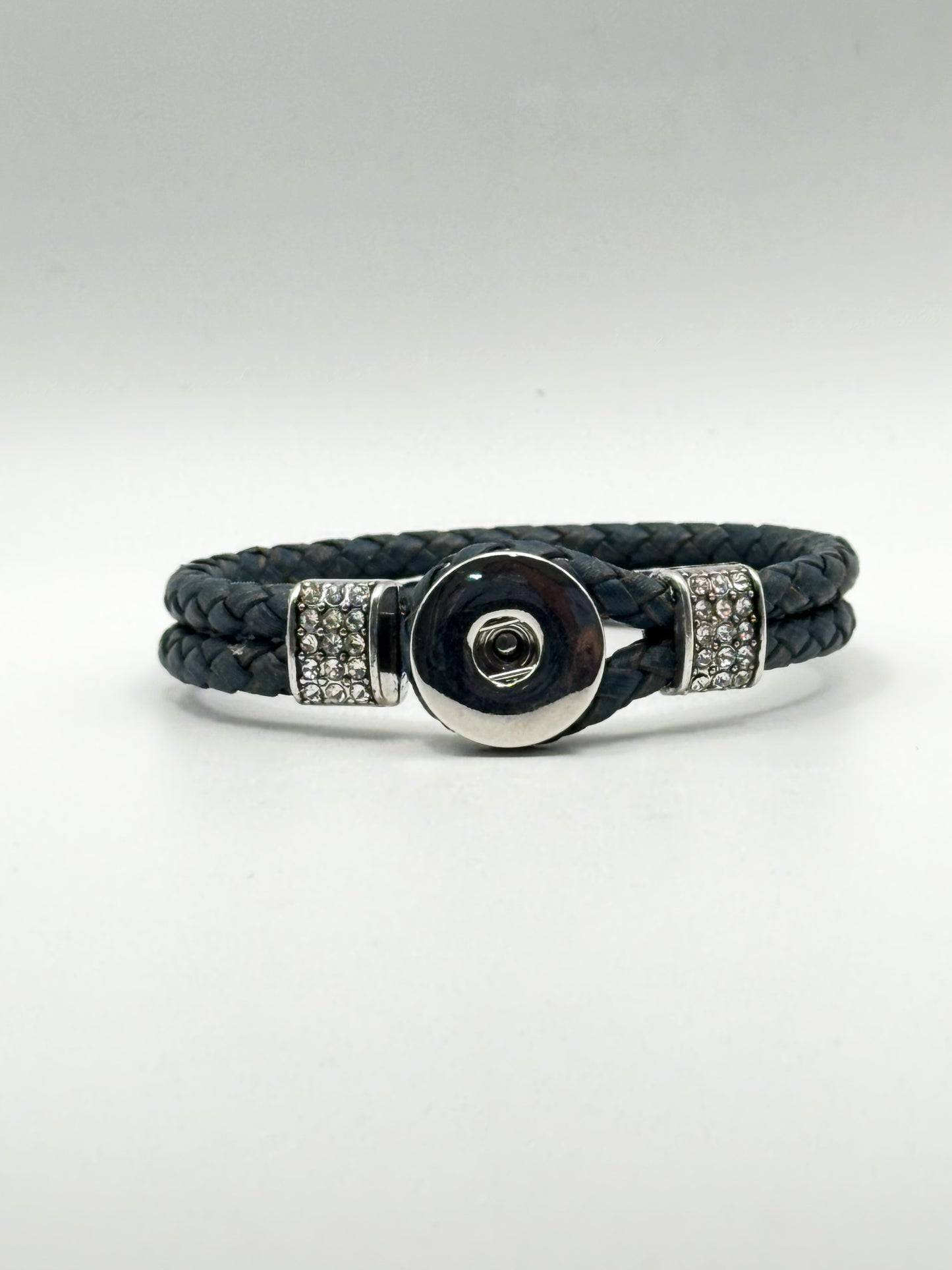 Double Leather Rope Snap Bracelet
