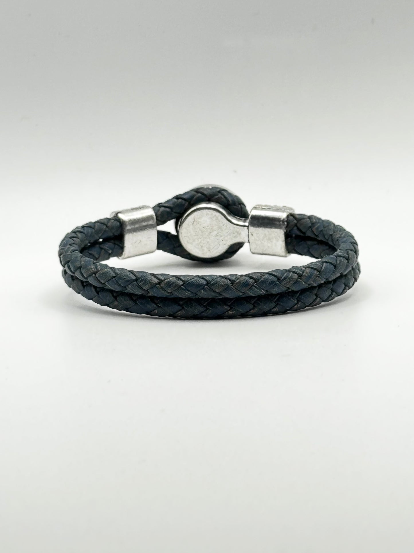 Double Leather Rope Snap Bracelet