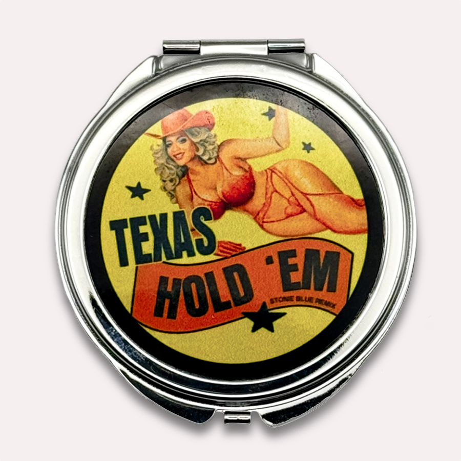 Yellow Texas Hold 'Em Compact Mirror