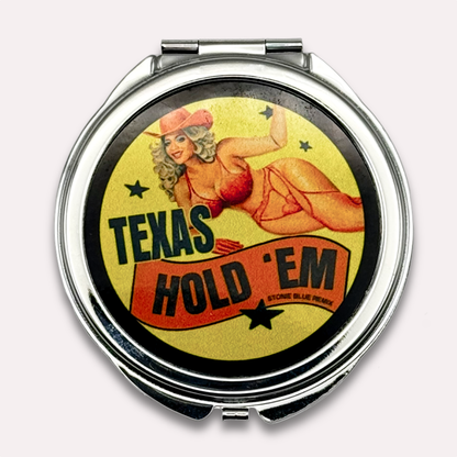 Yellow Texas Hold 'Em Compact Mirror