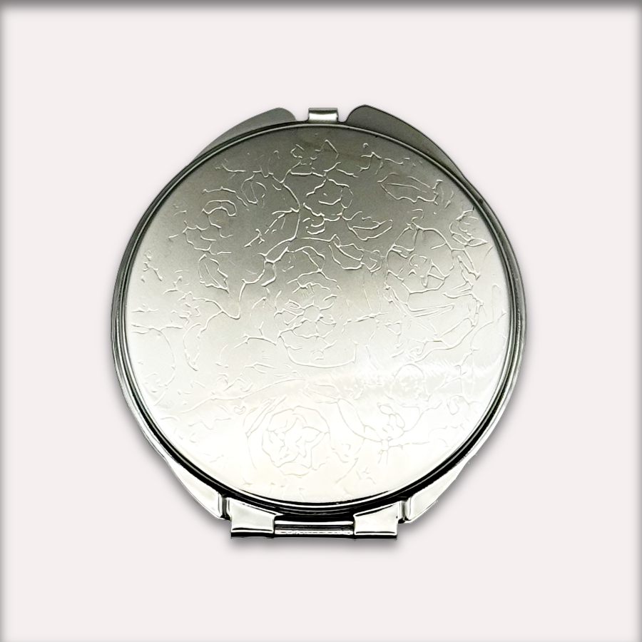 White Texas Hold 'Em Compact Mirror