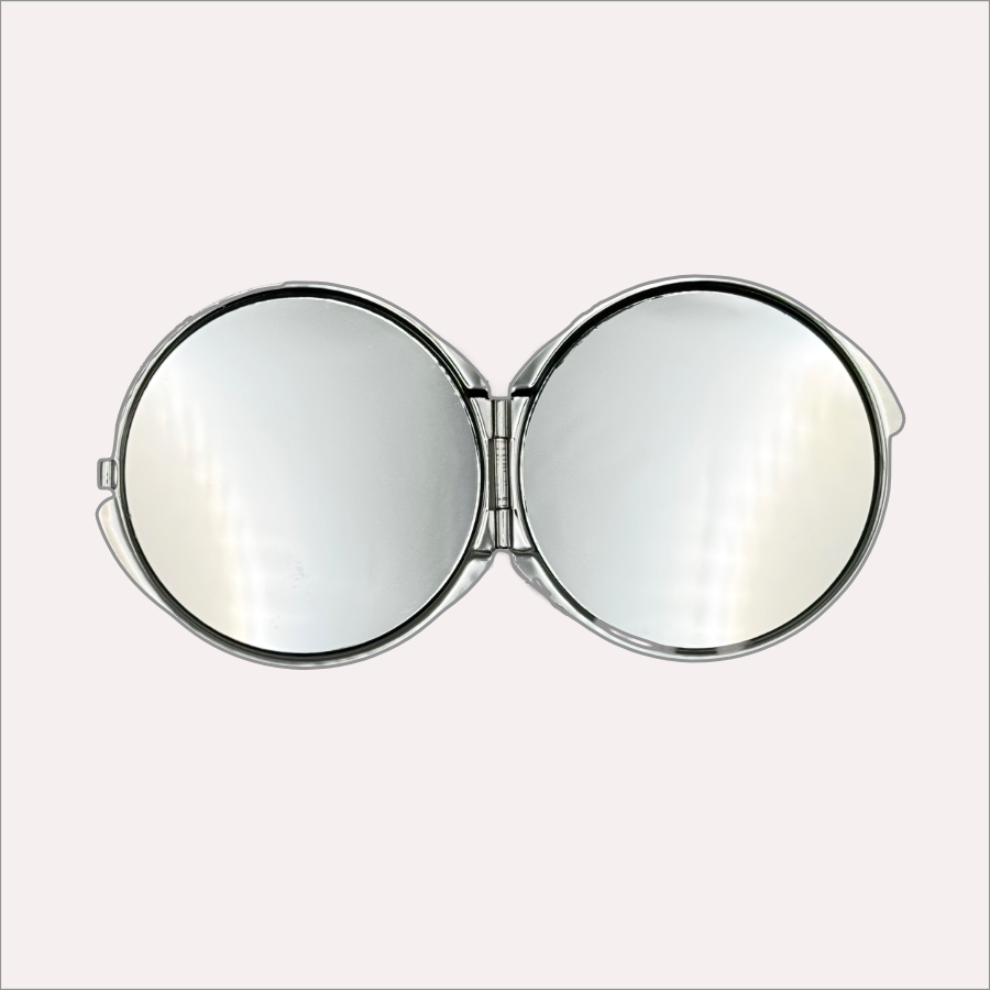 White Texas Hold 'Em Compact Mirror