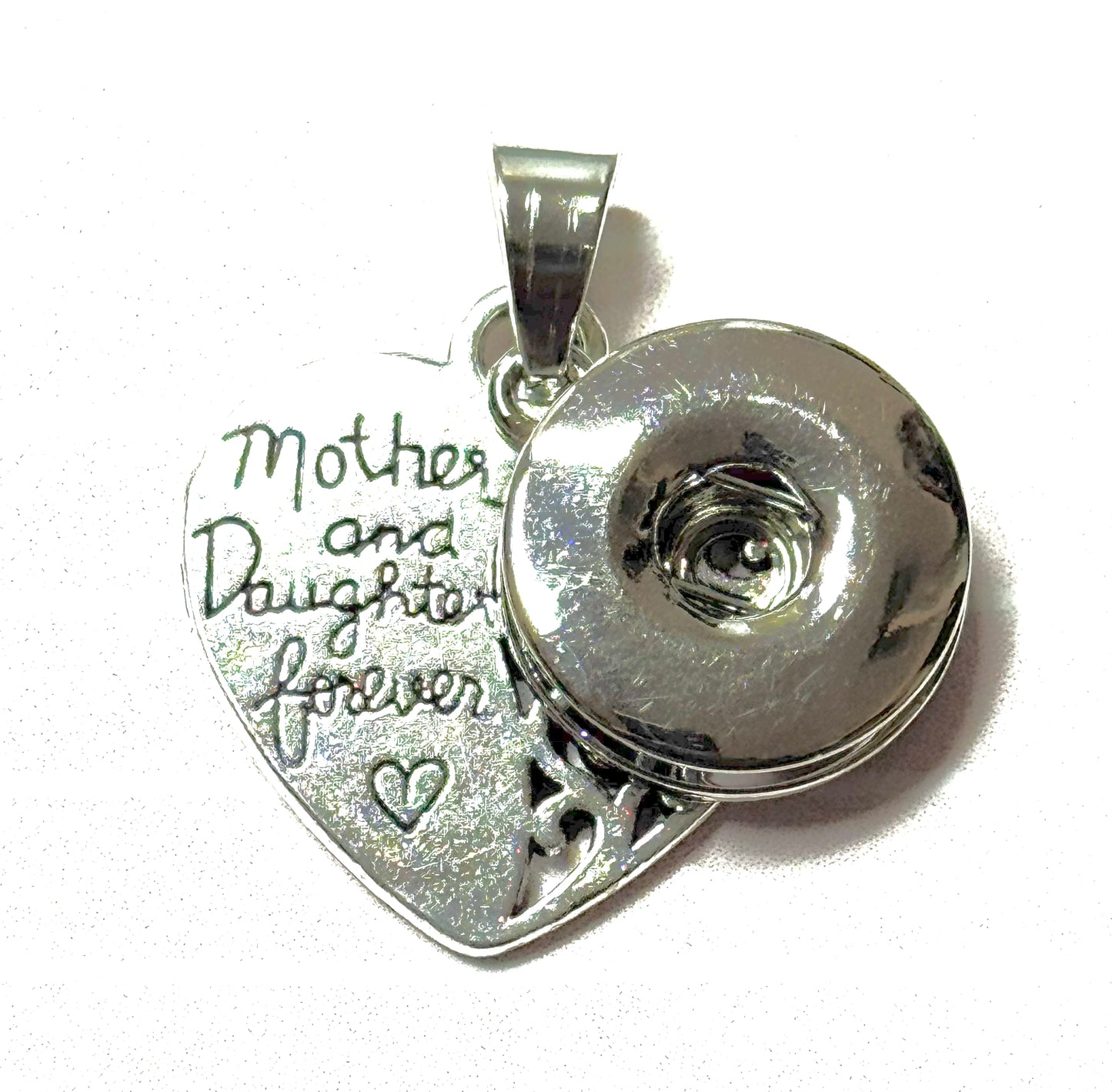 Mother & Daughter Forever - Heart & Snap Necklace