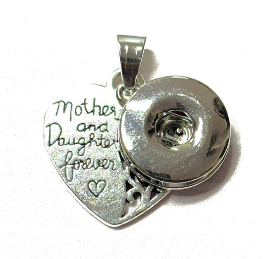 Mother & Daughter Forever - Heart & Snap Necklace