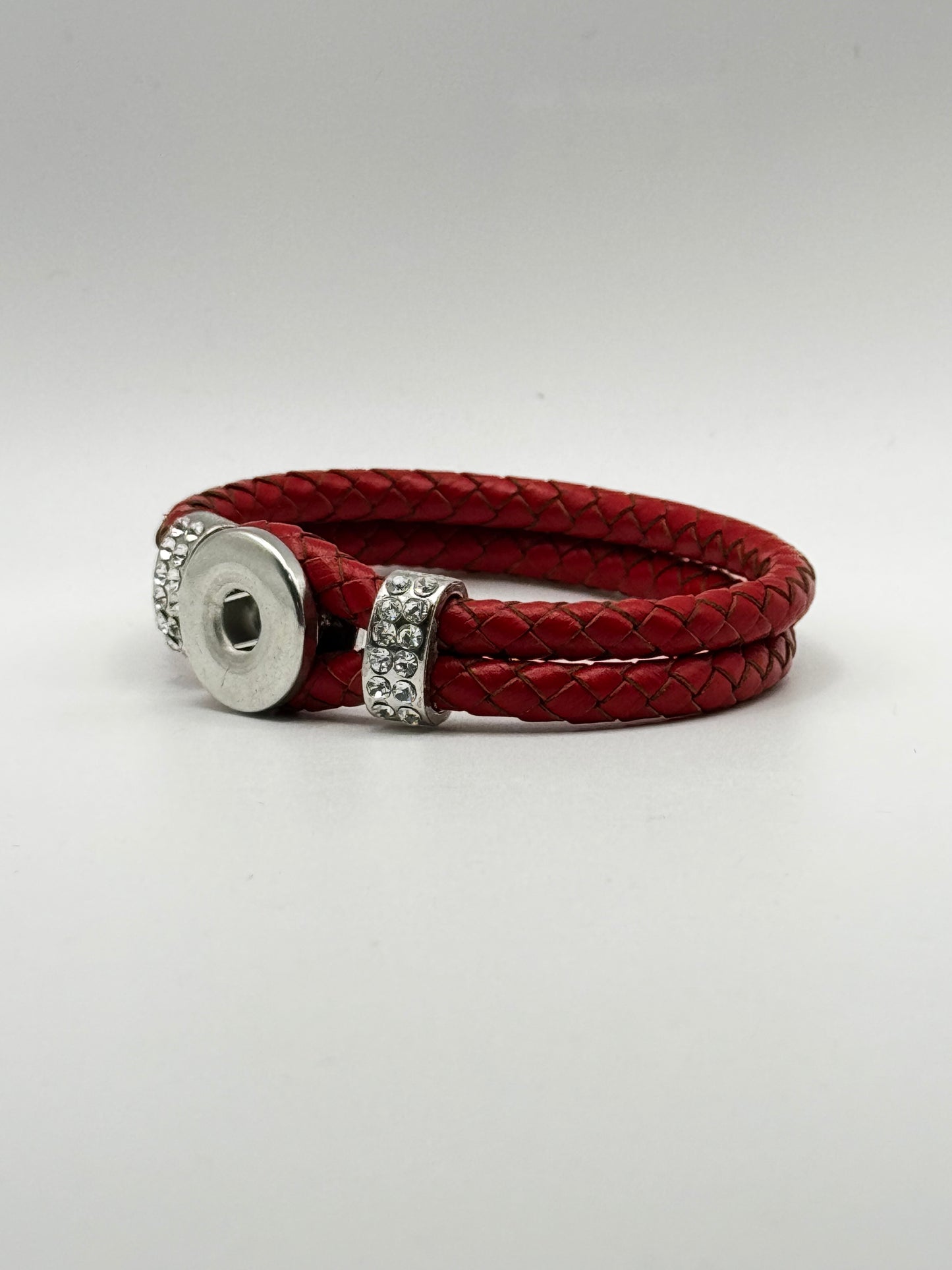 Double Leather Rope Snap Bracelet