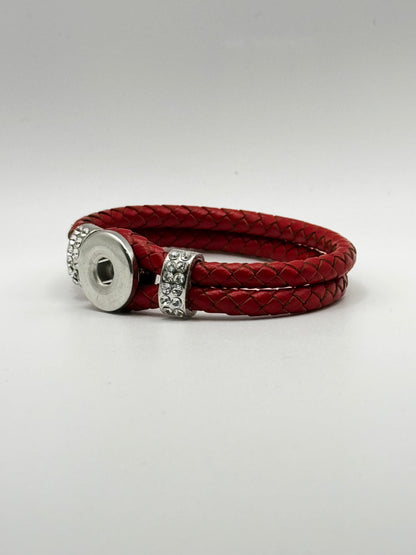 Double Leather Rope Snap Bracelet