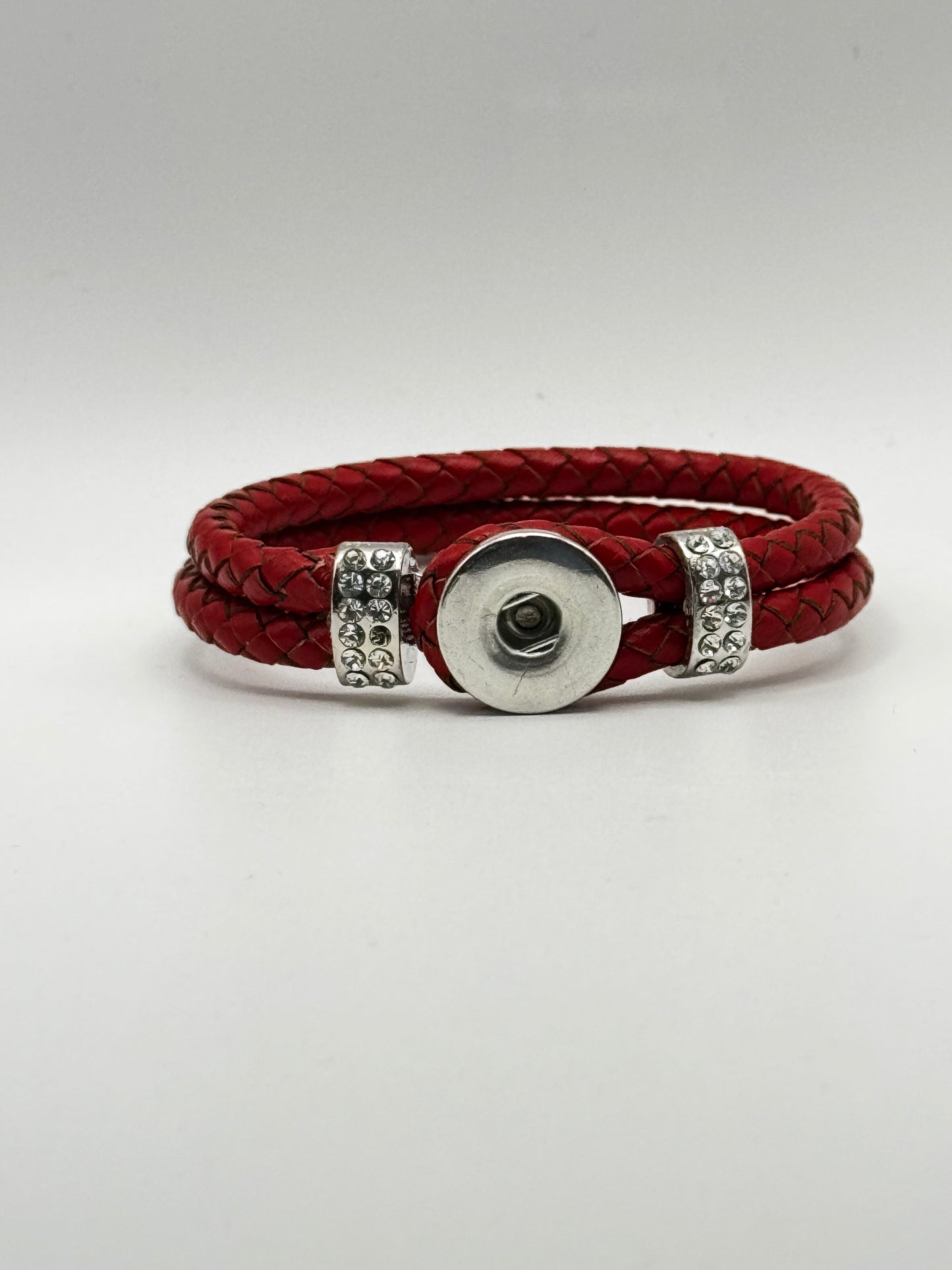 Double Leather Rope Snap Bracelet