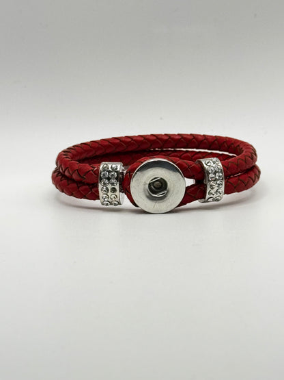 Double Leather Rope Snap Bracelet