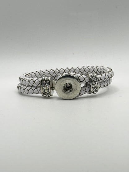 Double Leather Rope Snap Bracelet