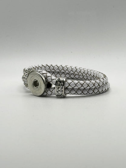Double Leather Rope Snap Bracelet