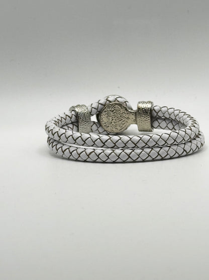 Double Leather Rope Snap Bracelet