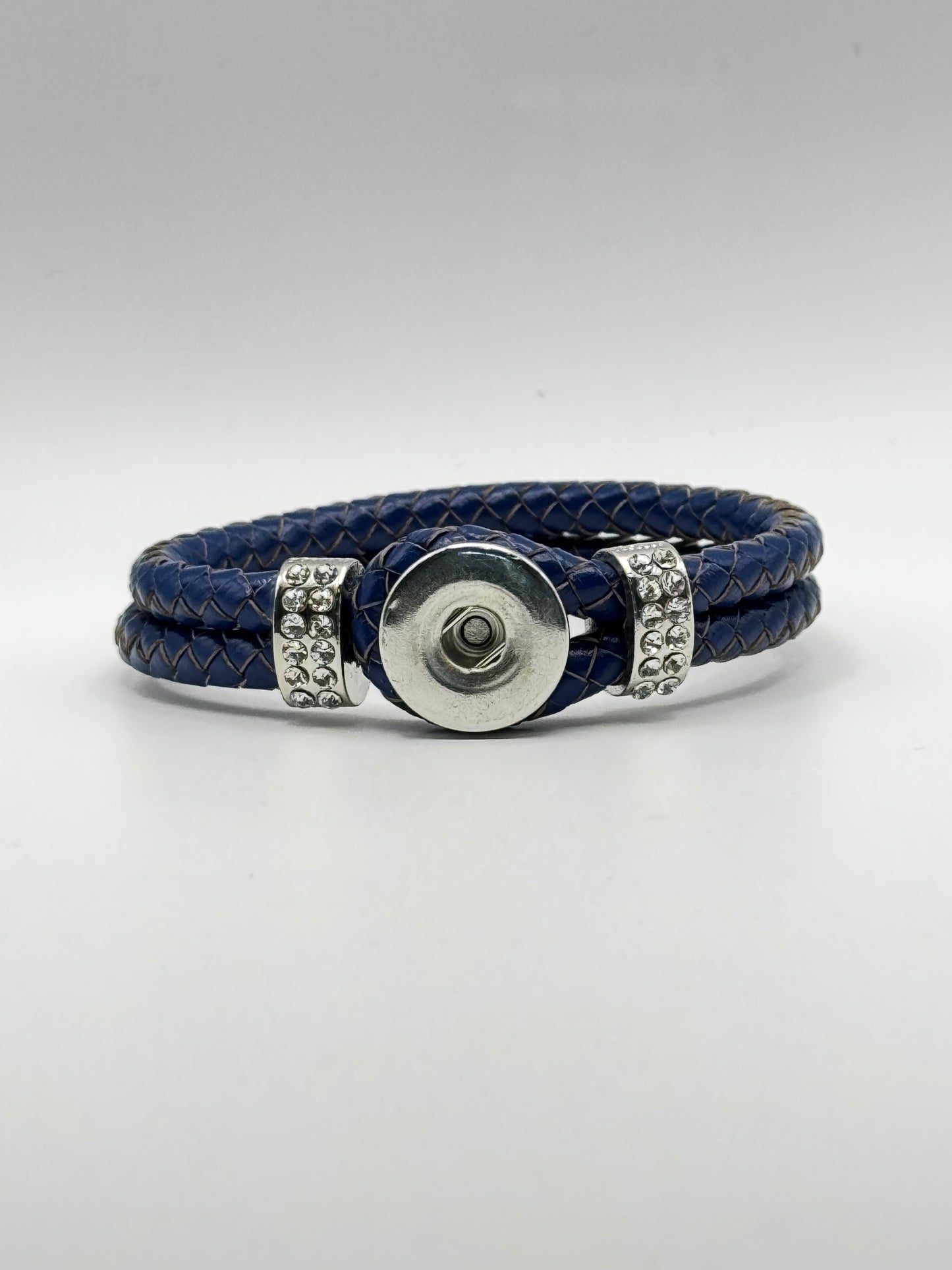 Double Leather Rope Snap Bracelet