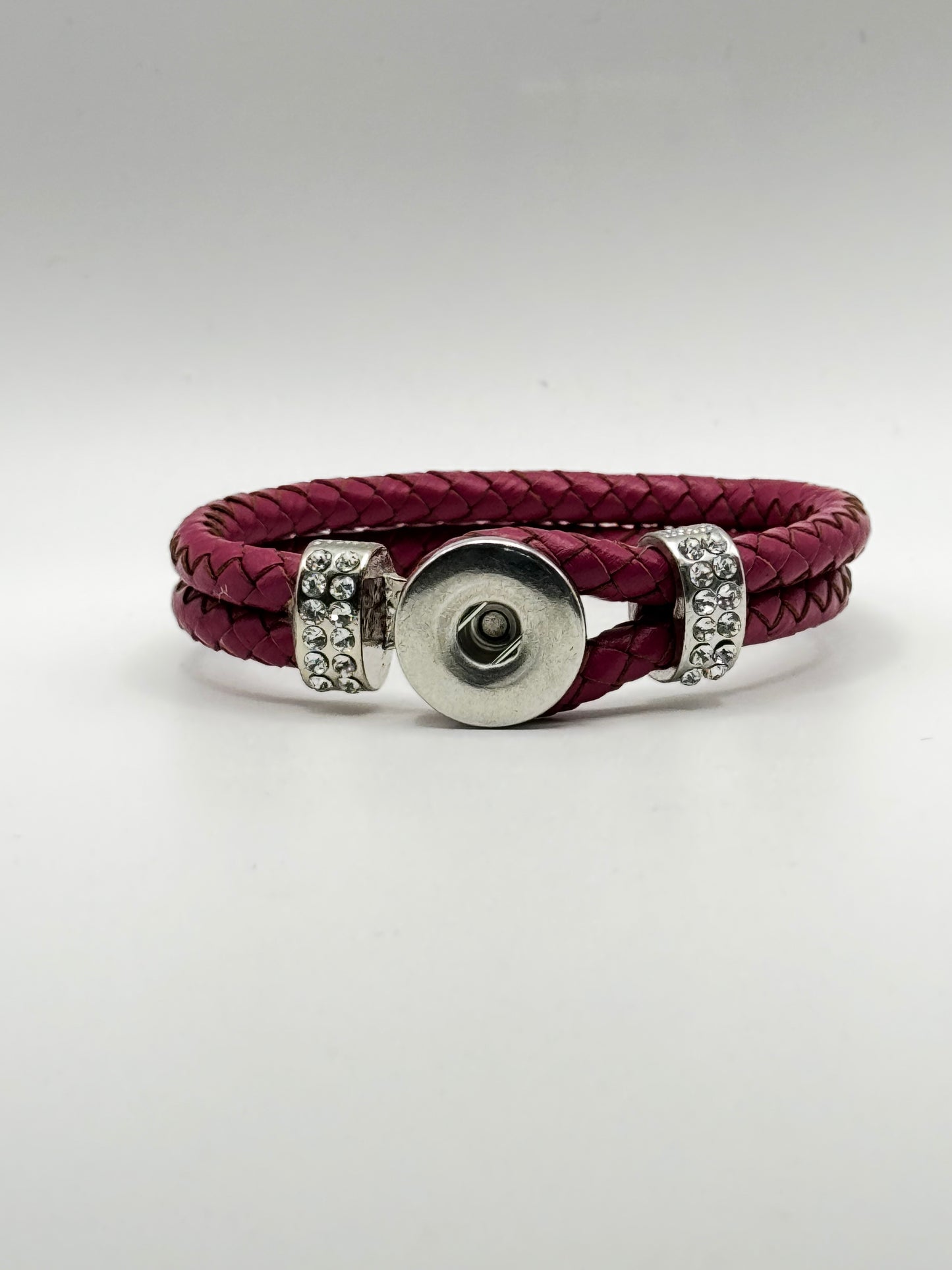 Double Leather Rope Snap Bracelet