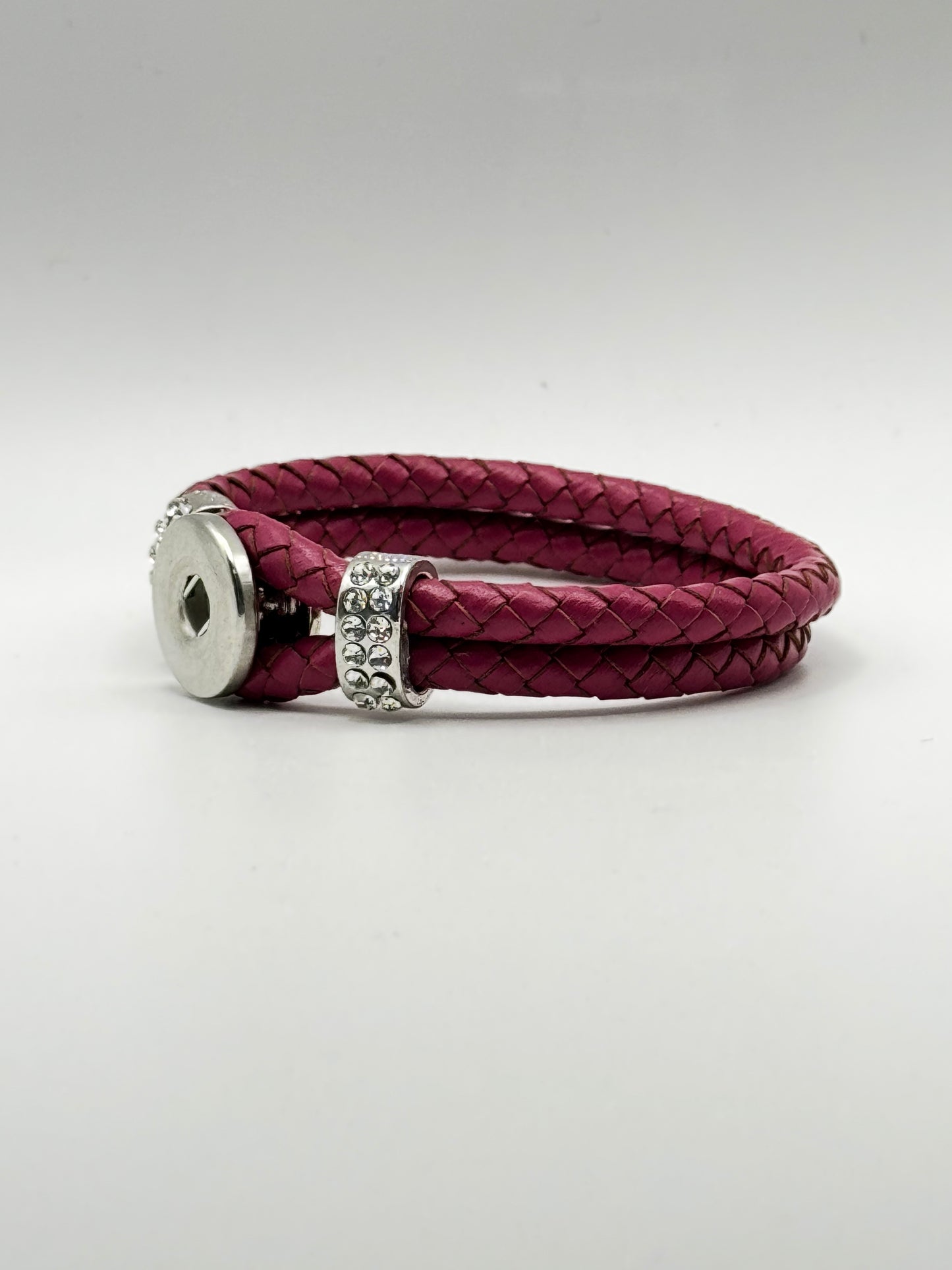 Double Leather Rope Snap Bracelet