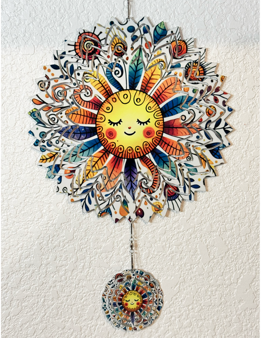 Whimsical Sunshine Wind Spinner