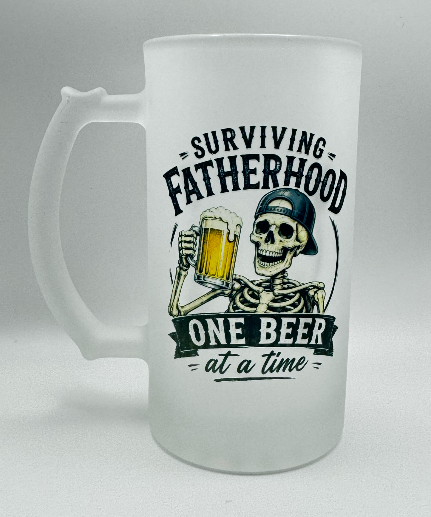16oz Frosted, Glass, Beer Mug