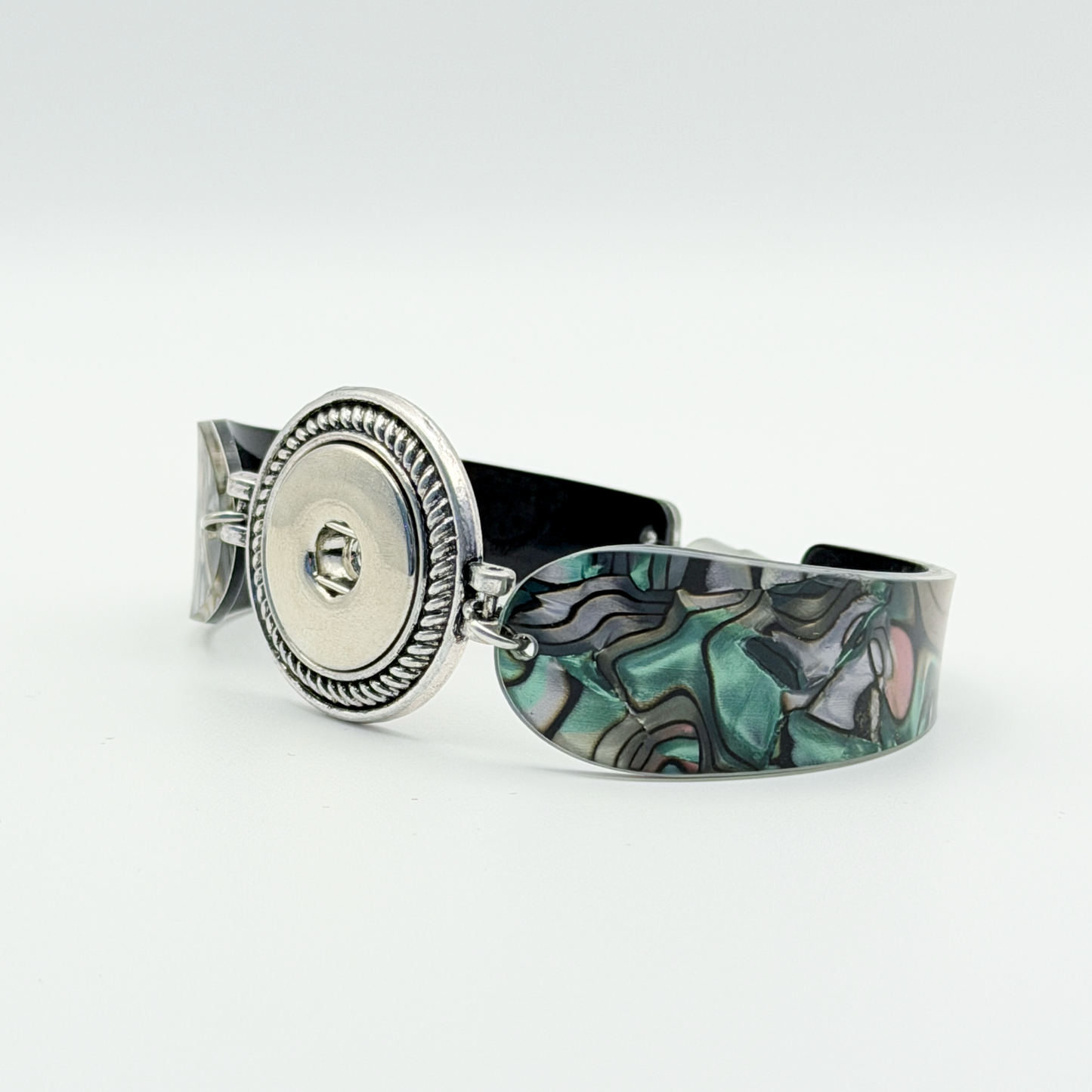 Boho Abalone Snap Bracelet