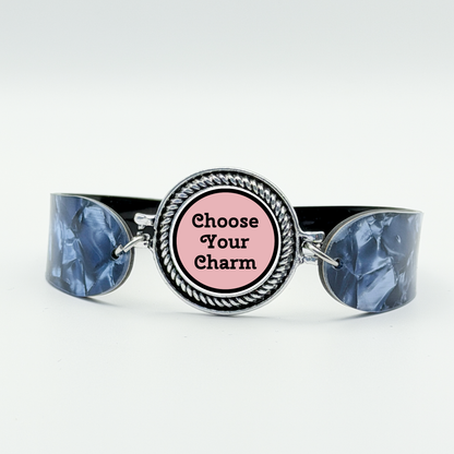 Boho Blue Jean Snap Bracelet