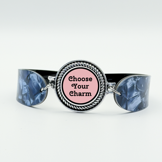 Boho Blue Jean Snap Bracelet