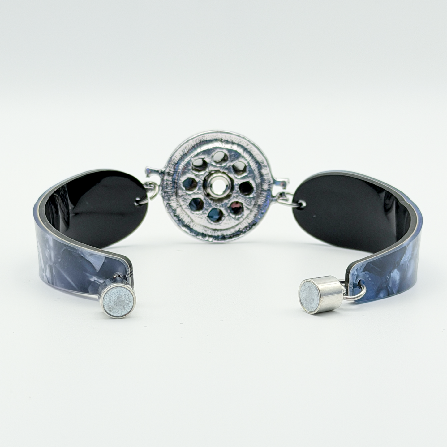 Boho Blue Jean Snap Bracelet