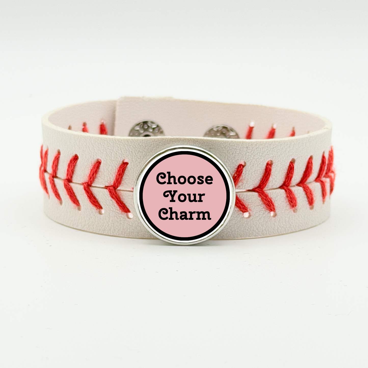 Baseball Lace Snap Bracelet