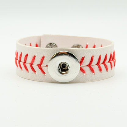 Baseball Lace Snap Bracelet
