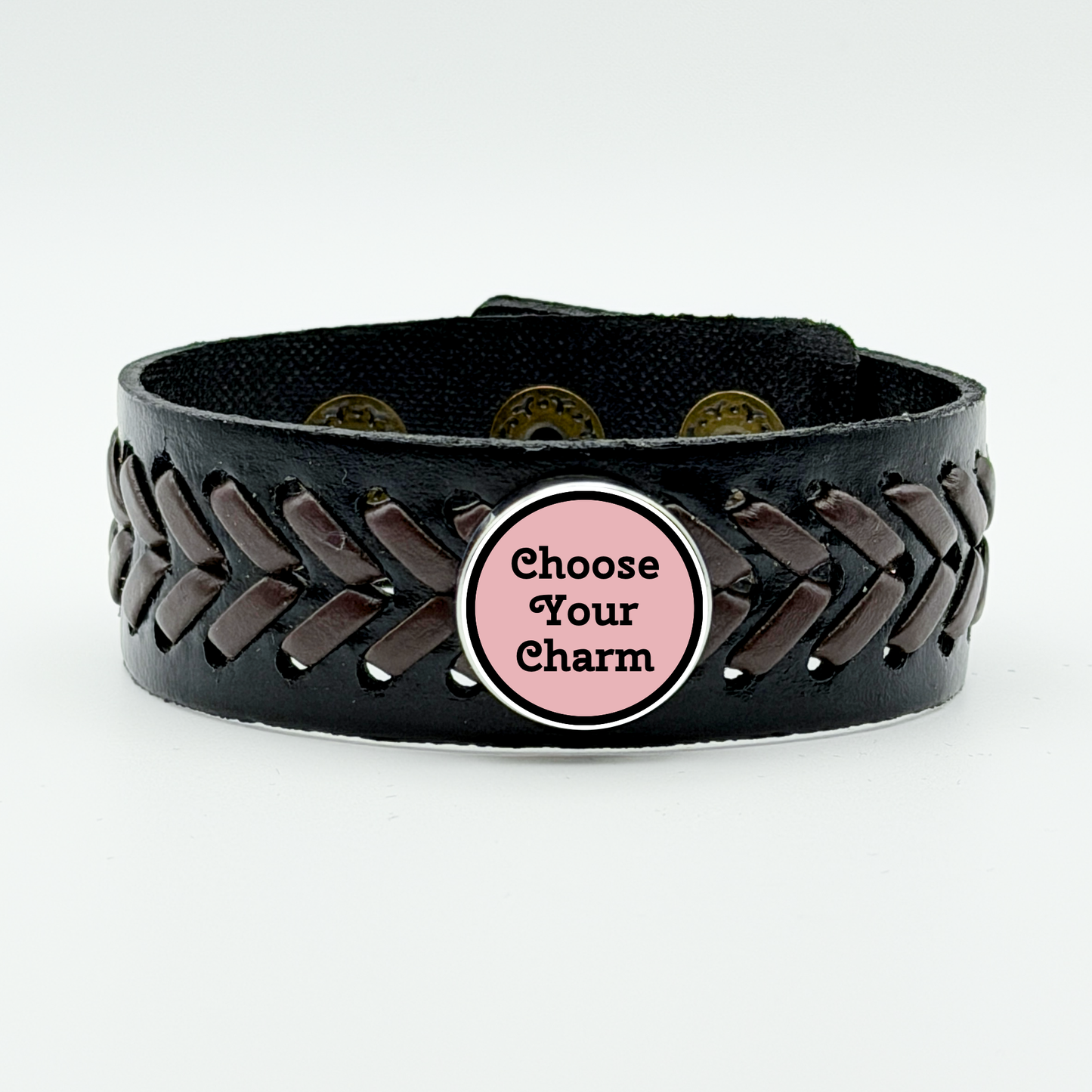 Brown Laced Leather Bracelet