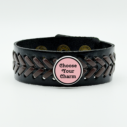 Brown Laced Leather Bracelet