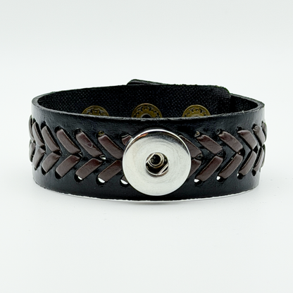 Brown Laced Leather Bracelet