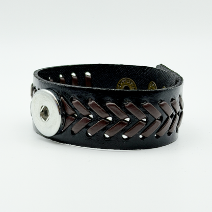 Brown Laced Leather Bracelet