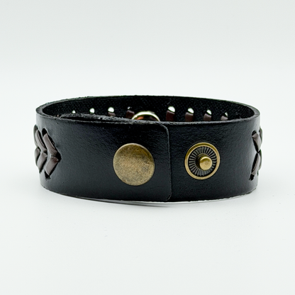 Brown Laced Leather Bracelet