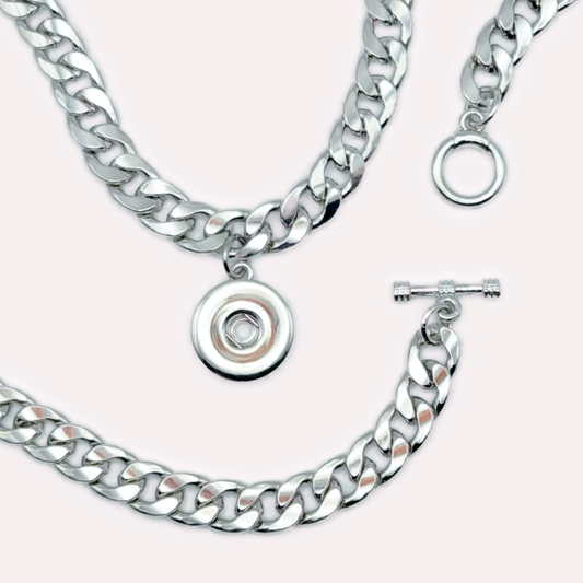 Weighted Chainlink Necklace 26”