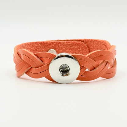 Leather Braid Snap Bracelet