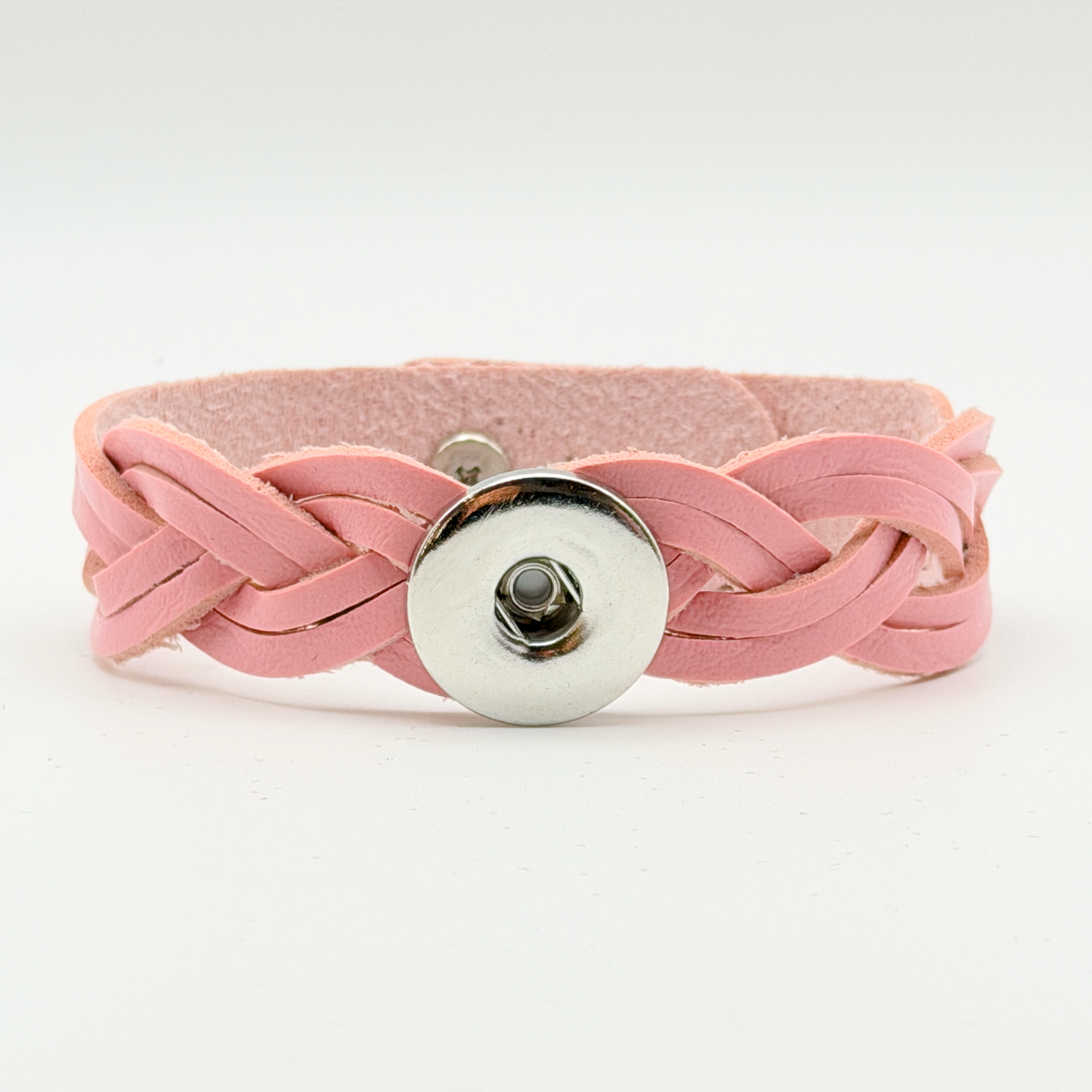 Leather Braid Snap Bracelet