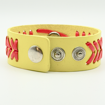 Softball Lace Snap Bracelet