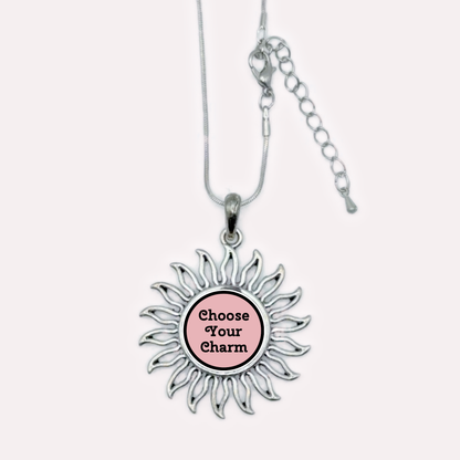 Sun Flare Snap Necklace (Silver)