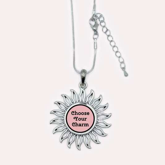 Sun Flare Snap Necklace (Silver)