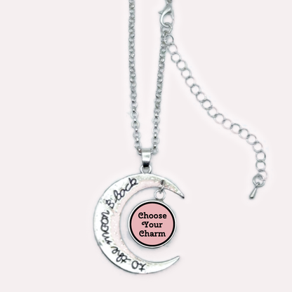 Crescent Moon Snap Necklace - “To the Moon and Back”