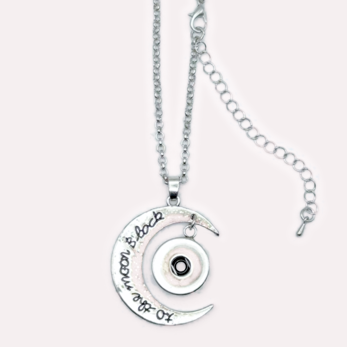 Crescent Moon Snap Necklace - “To the Moon and Back”
