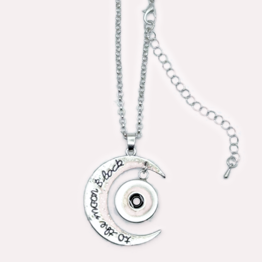 Crescent Moon Snap Necklace - “To the Moon and Back”