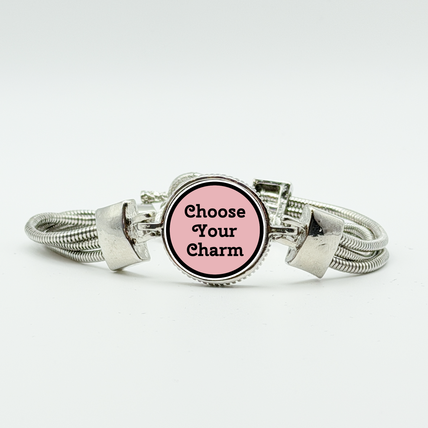 Triple Rope Silver Tone Snap Bracelet