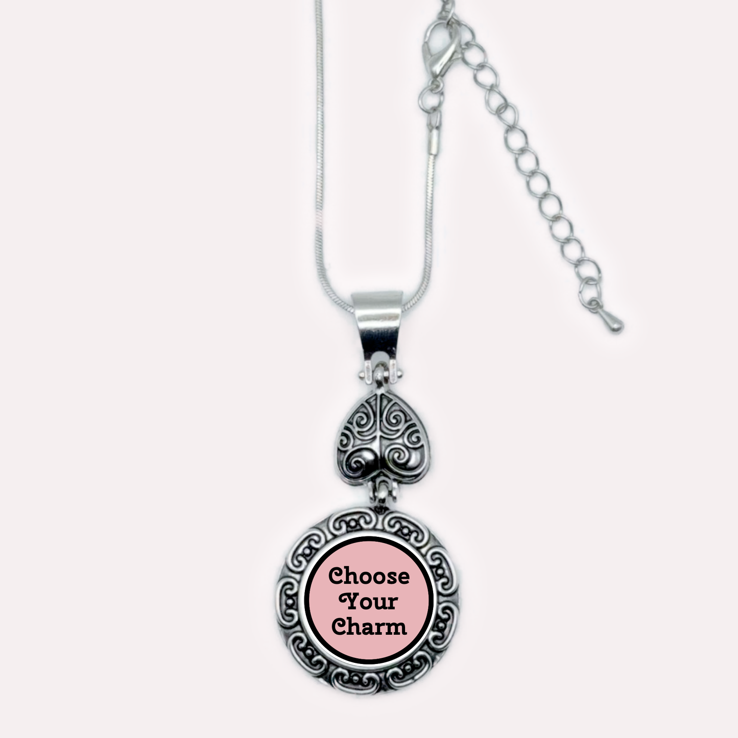Upside Down Heart Snap Necklace