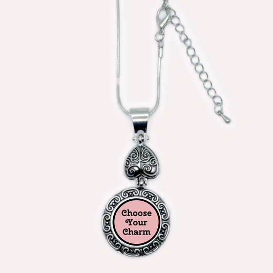 Upside Down Heart Snap Necklace