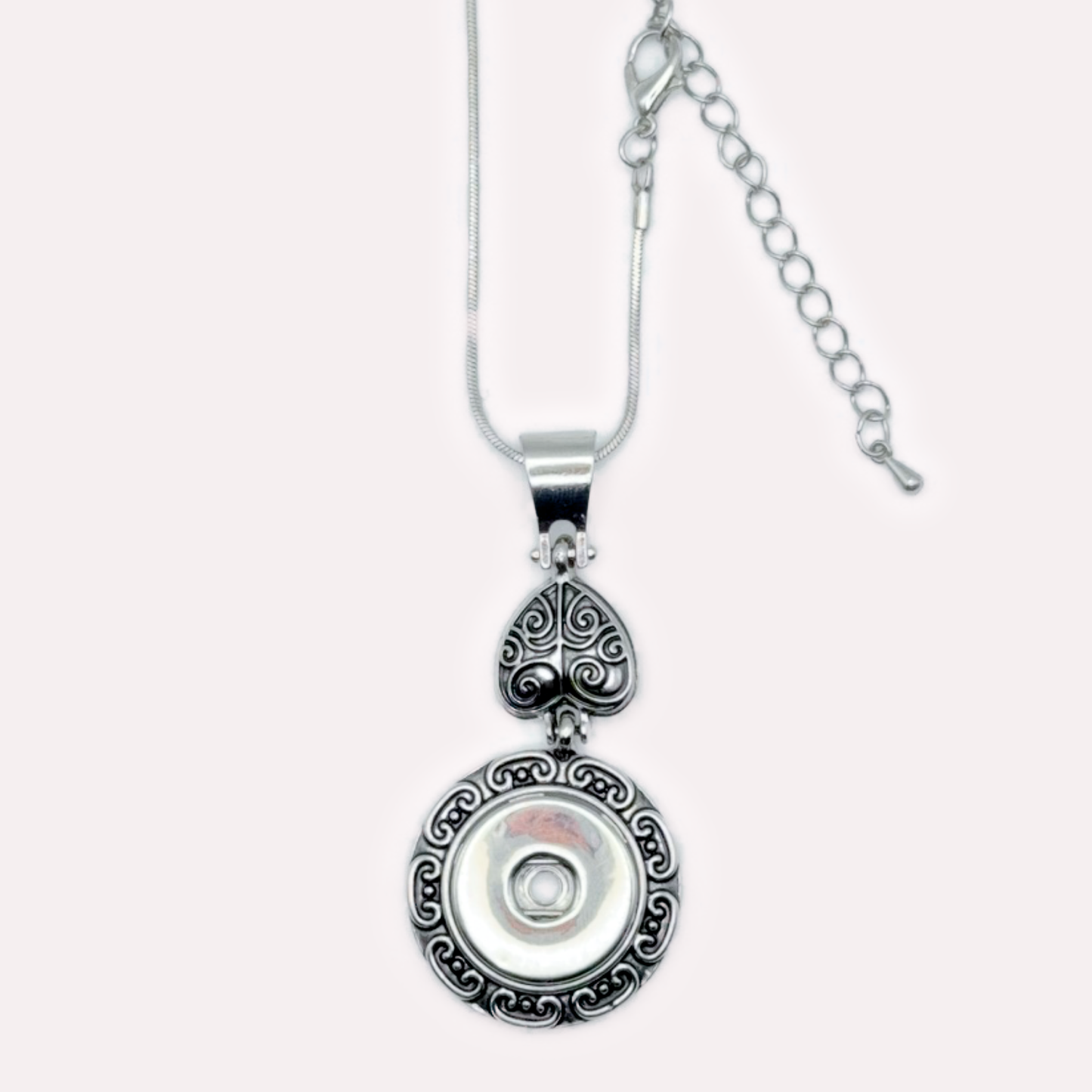 Upside Down Heart Snap Necklace