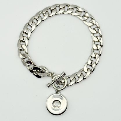 Weighted Chain Link Snap Bracelet